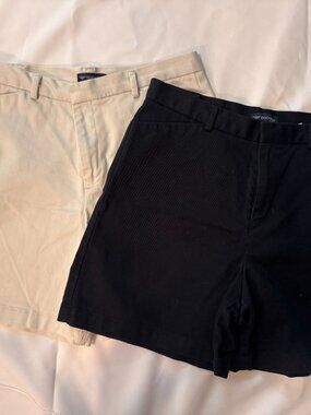 Dockers Women's Chino Shorts Bundle – Size 8 | 5" Inseam | Black & Khaki